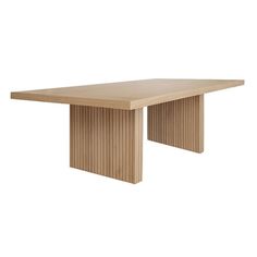 a large wooden table on a white background with no one around it or someone else