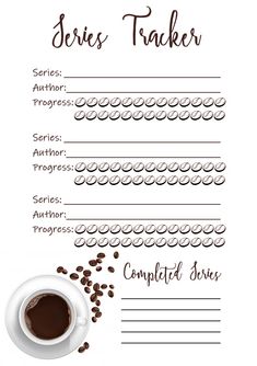 Series Tracker Printable Template for Reading Journal Series Tracker Reading Journal, Series Tracker Printable, Book Series Tracker, Bujo 2025, 2025 Journal, Series Tracker, Bullet Journal Hand Lettering, Reading Journals, Journal Creative