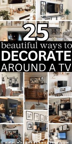 25 beautiful ways to decorate around a tv