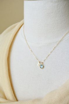 Birthstone Initial Necklace - Personalized birthstone necklace, gold initial charm necklace, personalized jewelry, birthday gift for her, uppercase letter charm necklace, birthstone charm jewelry, dainty necklace.Make this necklace yours and your truly by customizing it with your initial and your birthstone.  An adorable necklace that is perfect to wear everyday.  Get it for yourself or give it to someone special for a thoughtful personal gift.Features:-------------- gold plated letters (upperca Anniversary Initial Pendant Birthstone Necklace With Charms, Initial Pendant Birthstone Necklace For Anniversary, Everyday Initial Pendant Necklace With Birthstone, Everyday Initial Necklace With Birthstone, Anniversary Birthstone Charm Necklace With Initial Pendant, Anniversary Initial Pendant Charm Necklace With Birthstone, Dainty Birthstone Initial Pendant Necklace, Initials Birthstone Necklace For Anniversary, Anniversary Birthstone Necklace With Initial Pendant