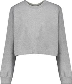 Athleisure Cotton Cropped Sweater For Winter, Trendy Gray Cotton Sweats, Sporty Cotton Cropped Sweater For Spring, Cotton Cropped Sweater With Ribbed Cuffs For Loungewear, Oversized Sporty Cropped Sweater, Sporty Cropped Sweatshirt For Fall, Cropped Cotton Sweatshirt With Ribbed Cuffs, Sporty Cotton Cropped Sweater With Ribbed Cuffs, Trendy Cropped Cotton Sweatshirt