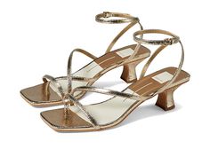 Dolce Vita Baylor - Women's Shoes : Dark Gold Crackled Stella : Step out in chic style in the Dolce Vita Baylor sandals. Adjustable buckle closure at ankle. Square, open toe silhouette. Chunky kitten heel. Leather upper. Man-made lining. Man-made outsole. Imported. Measurements: Heel Height: 2 in Platform Height: 1 2 in Product measurements were taken using size 7, width M. Please note that measurements may vary by size. Chunky Kitten, Evening Sandals, Gold Heels, Dark Gold, Kitten Heel, Brown Gold, Women's Shoes, Open Toe, Chic Style