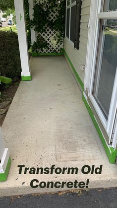 the front porch is clean and ready for us to use