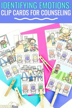 printable clip cards for kids to help them learn how to use emotions and feelings