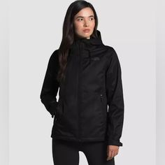 Brand: The North Face Size: Small (Womens) Color: Black -Waterproof, Breathable, Dryvent 2l Shell With A Taffeta Lining Helps Keep You Dry -100% Windproof Fabric With Attached Fully Adjustable Hood -Adjustable Hook-And-Loop Cuff Tabs, Pockets Zipper -Hem Cinch-Cord {Inner Jacket] Slim Fit -200-Weight, Smooth-Face Fleece -Exposed, Vislon Center Front Zip With An Internal Draft Flap -Elastic-Bound Cuffs And Hem -Outer And Inner Jackets Are Zip-In-Compatible With Complementing Garments From The Nor Triclimate Jacket, Mountain Jacket, 3 In 1 Jacket, Windproof Jacket, Smooth Face, Outer Jacket, Raincoats For Women, Warm Jacket, Line Jackets