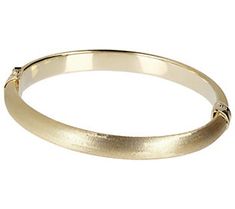 This 18K yellow gold-clad sterling silver bangle deserves everyday mixing and matching with your other pieces. From Veronese Collection® Jewelry. Oval Bangle, Jewelry Bracelets Gold, Sterling Silver Bangle, Bangle Designs, Sterling Silver Bangles, Silver Bangle, Silver Bangles, Satin Finish, Design Elements