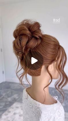 Hair Ideas For A Ball, Hairdo Updo Messy, Hairstyle Updo Tutorial, Formal Hairstyles For Long Hair Updo Easy Videos, Messy Hairdos For Medium Hair, Updo Hair Videos, Hair Up Do Tutorial Videos, Bride Hairstyles Updo Tutorial, Wedding Hair Up Videos