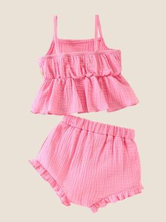 Dress your little one in charming elegance with our 2-piece Baby Girl Flower Applique Cami and Bloomers Set. This delightful outfit features a cute cami top adorned with delicate flower appliques, adding a touch of sweetness to her look. The matching bloomers complete the ensemble, ensuring comfort and style for your baby girl. Perfect for warm weather, this set is ideal for casual outings, family gatherings, or playdates. Crafted from soft, breathable fabric, it promises to keep your baby girl Sitewide Sale, Girl Flower, Striped Bodysuit, Girls Stripes, Be A Nice Human, Flower Applique, Delicate Flower, Family Gatherings, Cami Top