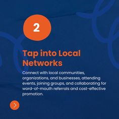 the back cover of a brochure with text that reads, tap into local networks