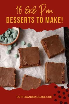 desserts to make with chocolate frosting and sprinkles on parchment paper