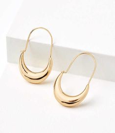 These crescent hoops are always ready to sweetly illuminate your entire style routine. Hook closure. 1 1/2" drop.,Imported:Imported Loft Crescent Hoop Earrings Goldtone Women's by Loft Size Regular - One Size Goldtone Women's Earrings, Jewelry Modern Crescent Hoop Earrings For Everyday, Crescent Hoop Earrings With Ear Wire, Everyday Crescent Hoop Earrings, Everyday Crescent Hoop Earrings With Ear Wire, Earrings Jewelry, Crescent, Effortless Style, Women's Earrings, Gold Tones