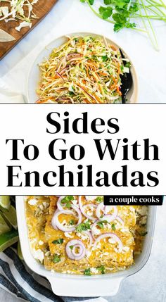 side dishes to go with enchiladas in a white casserole dish