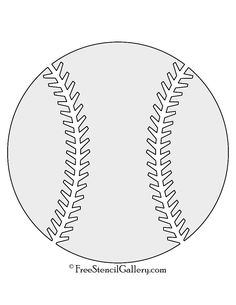 a baseball ball with stitches drawn on it