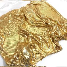 Aluminum Chainmail Fabric,Metal Mesh,Metallic Cloth Fabric,Loop Metallic Fabric,Gold Metallic Sequin Fabric Width:45cm Length/ Circumference:150cm Size of 1PC:45CMx150cm Size of 0.5PC:45CMx75CM Metallic Sequin Size: 3mm Feature: Aluminum Metallic Fabric 3mm Aluminum Sequins weave to the fabric  The Metal sequin mesh fabric is very suitable for a variety of clothes, such as jeans, Dress,Bra,Camisole,skirts, shorts, etc. it can also be used as a gift to your friends and family. Birthday Dress 21st, Metal Fabric, Unique Fabric, Dress Bra, Applique Fabric, Metallic Fabric, Chain Mail, Metal Mesh, Sequin Fabric