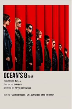 the poster for ocean's 8