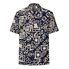 Meet your new favorite summer shirt! It exudes coolness both in terms of style and material. Plus, its featherlight and moisture-wicking material ensures comfort even on the hottest days. * 65% recycled polyester, 35% polyester * Fabric weight: 2.95 oz/yd² (100 g/m²) * Breathable and moisture-wicking material * Oversized fit * UPF50+ protection * Blank product components sourced from China This product is made especially for you as soon as you place an order, which is why it takes us a bit longe Summer Printed T-shirt With Camp Collar, Casual Collared T-shirt For The Beach, Trendy Patterned Shirt With Relaxed Fit, Summer Graphic Print Patterned Shirt, Trendy Summer Shirt With Abstract Print, Casual Collared Printed T-shirt, Summer Cotton Camp Shirt With Abstract Print, Collared Graphic Print T-shirt For Vacation, Patterned Summer Shirt With Graphic Print