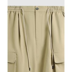 Spring/Summer Big Pocket Parachute Wide Leg Cargo Pants Fabric: 100% Polyester Size: S, M, L, XL Multiple Color Selections: Khaki  Season: Spring, Fall, Summer Summer Vacation Parachute Pants With Pockets, Summer Cargo Pants With Elastic Waistband For Outdoor, Khaki Summer Outdoor Pants, Summer Outdoor Wide Leg Parachute Pants, Summer Wide-leg Parachute Pants With Pockets, Summer Wide Leg Parachute Pants For Outdoor, Wide Leg Parachute Pants For Summer Outdoor Activities, Summer Khaki Relaxed-fit Cargo Pants, Wide Leg Parachute Pants With Pockets For Vacation