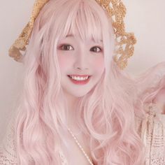 Lady Girl Long Wavy Curly Wigs Cosplay Party Full Wig Women Synthetic Hairpieces Bang Wigs, Curly Hair Pictures, Hair Bang, Brazilian Curly Hair, Kawaii Wigs, Natural Hair Transitioning, Wigs Cosplay, Big Curly Hair, Pink Wig