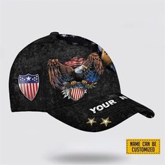 Veterans Baseball Caps Eagle US Army Medal, Personalized Name Military, Custom Army Cap, Gifts For Military Personnel – Excoolent The Baseball Cap is the ultimate accessory for sporty style and sun protection. Crafted with both fashion and function in mind, it features a classic design that complements various outfits. Made from high-quality materials, it offers... Patriotic Snapback Sports Hat, Patriotic Adjustable Baseball Cap For Outdoor, Adjustable Patriotic Hats For Sports Events, Patriotic Sports Hats One Size, Adjustable Patriotic Hat For Sports Events, Patriotic Flat Bill Sports Hat, Patriotic Adjustable Snapback Hat For Sports, Patriotic Sports Hats One Size Fits Most, Patriotic Snapback Baseball Cap For Sports