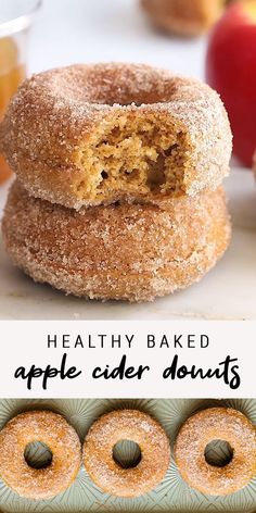 an image of healthy baked apple cider doughnuts