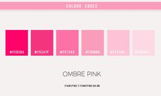 the color scheme for ombre pink