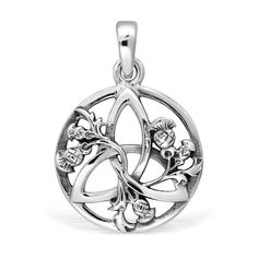 PRICES MAY VARY. Exquisite craftsmanship: This stunning Celtic Round Triquetra Scottish Thistle Pendant is made from 925 sterling silver, and is perfect for any occasion. Versatile fit: The chain fits into the bail perfectly, with a size range of 1mm to 2mm, making it suitable for a wide range of necklaces. Matching accessories: Check out our other Thistle Jewelry on Amazon by searching for "WithLoveSilver Thistle" to create the perfect coordinated look. Quality assurance: This beautiful pendant Thistle Jewellery, Thistle Ring, Celtic Knot Jewelry, Knot Jewelry, Celtic Pendant, Scottish Jewellery, Scottish Thistle, Celtic Jewelry, Jewelry Companies