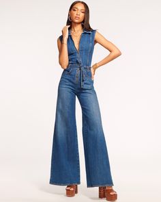 Jemma Denim Jumpsuit 70s Denim Jumpsuit, Denim Jumpsuits, Gala Dress, Kacey Musgraves, Cotton Citizen, Cami Nyc, Ramy Brook, Ocean Breeze, Sweater Sale