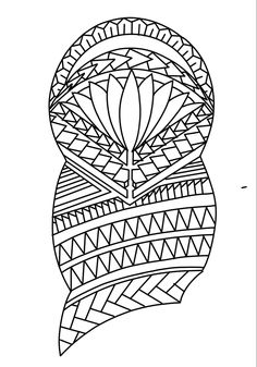 an owl's head is made up of geometric lines and shapes in black and white