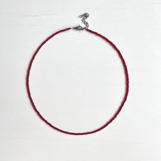 - translucent cherry red small beaded necklace - ■ length  is 34, 37 or 40 cm + 5 cm extension chain. you can always request another length by writing me a message ■ made with 2 mm miyuki seed beads  ■ flexible jewelry wire - will not break or stretch ■ stainless steel clasp - will not tarnish with wear. this hardware is hypoallergenic and safe for those with a sensitive skin - care - do not shower or swim with your jewelry on do not hesitate to write me: I can make different color or length for Minimalist Red Beaded Necklaces, Minimalist Red Beaded Necklace, Red Minimalist Beaded Necklace With Tiny Beads, Minimalist Red Beaded Necklace With Tiny Beads, Red Minimalist Beaded Necklace, Summer Bead Necklace, Glass Seed Bead Necklace, Jewelry Choker, Seed Bead Necklace