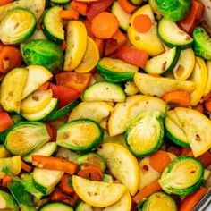 the vegetables are mixed together and ready to be cooked in the oven or grilling