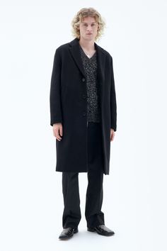 London Coat Long Black Coat, Tailored Coat, Long Coats, Wool Shop, Next Fashion, Coat Black, Knit Vest, Long Coat, Black Coat