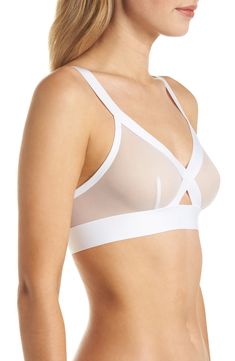 Sheer mesh sets the super-smooth foundation of this everyday V-neck bra further flattered by a sleek cutout and a flush underband. Style Name:Dkny Sheers Wireless Bralette. Style Number: 5552947. Sheer Full Coverage Stretch Bra, Seamless Full Coverage Mesh Bra, Stretch Mesh Bra With Mesh Back, Low-cut Nylon Bra With Built-in Support, Modern Seamless Bra, Stretch Mesh Sports Bra With Removable Pads, Mesh Sports Bra With Removable Pads, Cool Store, Bralette