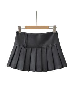 Sku CY-!131081 Material PU Style A-line , High Waisted Feature Pleated , Solid Color Occasion Sexy , Leisure Fashion Seasons Spring , Summer , Autumn Type Skirts Bottoms Color BLACK,COFFEE Size S,M,L Please consult the size chart we provide for this item's measurements to help you decide which size to buy.Please note: There may be 1-3cm differ due to manual measurement.CMINCH Waist Hips Bottom Length S 68 96 31 M 72 100 32 L 76 104 33 Fitted A-line Mini Skirt, Fitted A-line Pleated Tennis Skirt, Fitted Flared Tennis Skirt For Fall, Fitted A-line Tennis Skirt For Spring, Black High Waist Non-stretch Skort, Pleated Fitted Tennis Skirt For Fall, Black A-line Pleated Bottoms, Black Stretch A-line Mini Skirt, Black Pleated Tennis Skirt For Summer