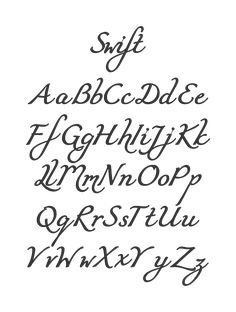 some type of handwriting that has been written in different languages and letters, with the same font