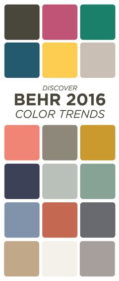 the color scheme for behr 2016