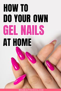 Gel Nails Beginners Step By Step, Gel Nail With Tips, Diy Gel Nails With Tips, Diy Nail Gel At Home, Do It Yourself Gel Nails, Home Done Nails, Applying Gel Nails At Home, Gel X Nails Tutorial Step By Step, Prep Nails For Gel Polish