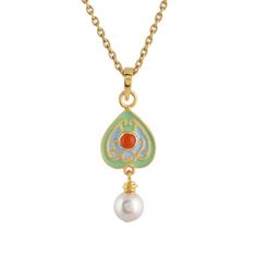 Carnelian & Pearl Gold Over Brass Enameled Necklace Brass = 2.60 gm. Carnelian & Pearl = 2.40 ct. The beautiful pendant measures to be 1.50 inches long & 0.60 inches wide. If for any reason you are not completely satisfied, you may return, exchange, replace, or credit your purchase within 15 days from delivery. Wholesale Enquiries? Contact us & we will get in touch with you! Enamel Necklaces, Bling Bling, Pendant Necklaces, Necklace Etsy, Jewelry Necklace Pendant, Jewelry Necklaces, Accessory Gift, Electronic Accessories, Pendant Necklace