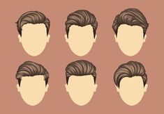 Set of variety man hairstyles | Premium Vector #Freepik #vector #man #cartoon #hair #illustration Mens Hairstyles Sketch, Men’s Hairstyles Drawing, Different Hairstyles Drawing Men Hair, Drawing Men’s Hair, Mens Hairstyles Illustration, Men Hair Illustration, Man Hair Illustration, Male Hair Illustration, Vintage Hairstyles For Men