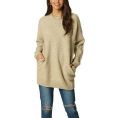 Perfect for both day and any occasions, these sweater add a touch of casual and loose style to any wardrobe. With its versatile look, it can be dressed up for a sophisticated occasion or dressed down for a casual day chilling with friends. Measurement (in inches) ISize----Chest Girth----Shoulder Width----Total Length-----Sleeve Length S---------42 1/2---------18 1/4---------28 --------------20 1/8 M--------44 7/8---------18 7/8---------28 1/2---------20 1/2 L---------47 1/4---------19 1/2------- Sweater With Pockets, Casual Sweater, Chilling With Friends, Winter Sweater, Sleeve Women, Women Sweater, Loose Style, Fashion Winter, Casual Sweaters