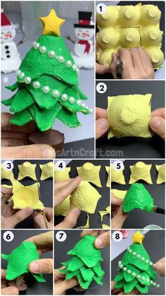 how to make a christmas tree out of fondant and paper mache - step by step instructions