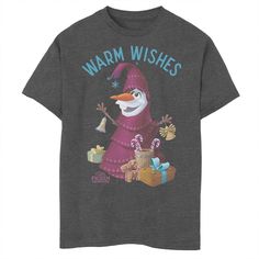 Featuring a cool graphic, he's sure to love this boys' graphic tee from Disney's Frozen 2. Â© Disney Crewneck Short sleeves FABRIC & CARE Cotton, polyester Machine wash Imported Size: X Large. Color: Dark Grey. Gender: male. Age Group: kids. Frozen Shirts, Disney Crewneck, Wishes Christmas, Christmas Tree Graphic, Disney Frozen 2, Tree Graphic, Boys Graphic Tee, Frozen 2, Boys Top