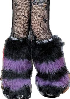 Knee-high Stockings For Cosplay And Winter, Knee-high Winter Stockings For Cosplay, Knee-high Stockings For Cosplay In Winter, Harajuku Style Thigh High Winter Stockings, Harajuku Thigh High Winter Stockings, Harajuku Thigh-high Winter Stockings, Purple Bottoms For Winter Party, Purple Winter Party Bottoms, Purple Party Bottoms For Winter