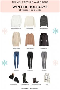 Travel Light Capsule Wardrobe, 10x10 Capsule Wardrobe Fall, Carry On Capsule Wardrobe Winter, Alaska September Outfit, Winter Capsule Wardrobe 2022, Winter Travel Packing, Capsule Wardrobe Winter