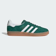 adidas Shop the GAZELLE INDOOR - Green at adidas.com/us! See all the styles and colors of GAZELLE INDOOR - Green at the official adidas online shop. Bold Shoes, Superstars Shoes, Mens Lifestyle, Look Casual