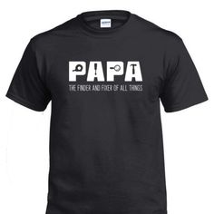 a black t - shirt with the words papa on it