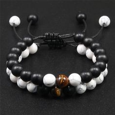 2PCS/Set Braided Bracelets Men Natural Stone YingYang Lava Bead Bracelet Yoga Bangles Best Friend Jewelry Couple Gift Set UnisexModel Number:4000291754150 1) We have cooperation with the factory, the price is very favorable. 2) Our products support retail and wholesale,drop shipping. 3) Our products can be customized,if you have some ideas,please tell us. we can customize according to your request. Features: Fashion design, this beautiful style Natural Stone Bead Bracelets and sure to bring lots of attention for you. Occasions For Gifts: Advertising and promotion, business gifts, holiday, housewarming, birthday,travel. Specification: 1) Item Type: Natural Stone Beads Bracelets 2) Gender: Men/Women 3) Style: Fashion & Casual 4) Diameter: 6CM 5) Bead width: 8MM 6) Bracelet length: 16-26CM, A Friendship Bracelets With Black Round Beads, Casual Black Friendship Bracelets With 8mm Beads, Black Round Beads Wristband For Friendship, Black Wristband With Round Beads For Friendship, Casual Black Round Friendship Bracelets, Black Round Casual Friendship Bracelets, Adjustable Black Beads Wristband, Adjustable Wristband With Black Round Beads, Bohemian Black Braided Bracelet With 8mm Beads