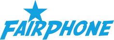 the fairphone logo is blue and has a star on it