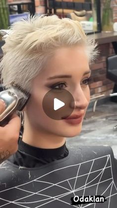 Not To Short Hair, Long Pixie Haircut With Undercut, Blonde Pixie Mullet, Women’s Shaved Head, Long Buzz Cut Woman, Short Hair Looks Outfits, Cute Undercut For Women, Shaved Undercut Pixie, Model Hairstyles Runway