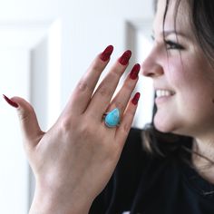 Love surprises? Choose your size and let the turquoise stone choose you! Radiante presents a must-have for those who love unique accessories - the Mystery Turquoise Ring. Handcrafted from sterling silver, each ring features a unique natural turquoise stone. The perfect addition to any outfit, this mystery item is a must-have for those who just can't choose their favorite. No two are alike! Sterling Silver Ring Natural Turquoise Stones vary from 1/2" to 3/4" Width Satin Finished Unique Adjustable Nickel-free Turquoise Ring, Sterling Silver Multi-stone Turquoise Ring, Elegant Multi-stone Turquoise Ring In Sterling Silver, Gallery Jewelry, Nickel-free Blue Turquoise Ring In Sterling Silver, Unique Nickel-free Sterling Silver Turquoise Ring, Natural Turquoise Stone, Stacked Jewelry, Turquoise Rings