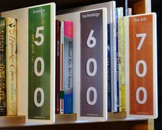 there are many books on the shelf with numbers